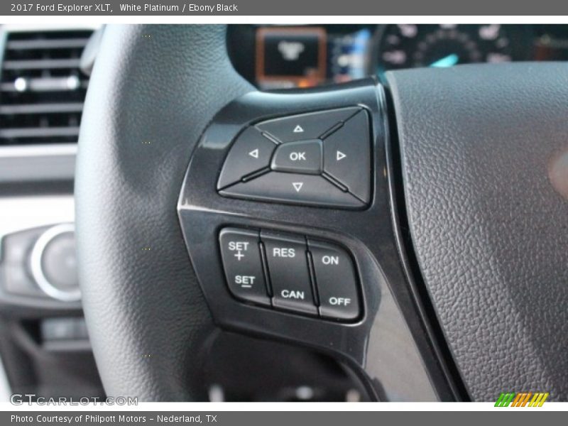 White Platinum / Ebony Black 2017 Ford Explorer XLT