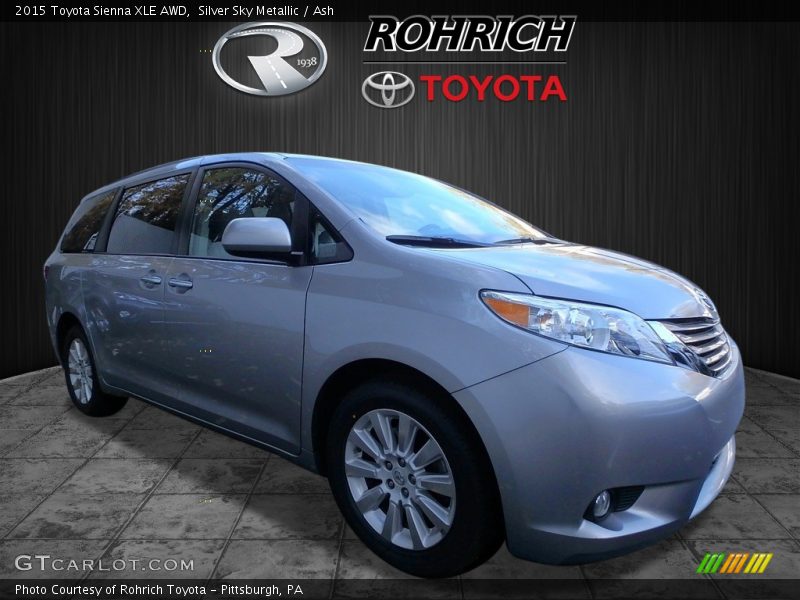 Silver Sky Metallic / Ash 2015 Toyota Sienna XLE AWD