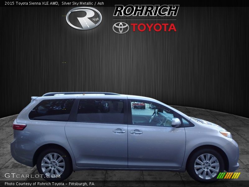 Silver Sky Metallic / Ash 2015 Toyota Sienna XLE AWD