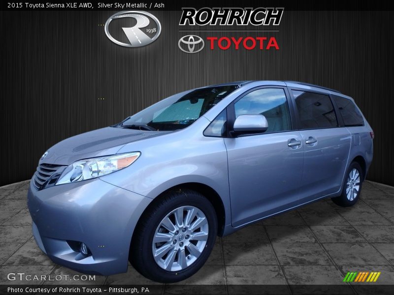 Silver Sky Metallic / Ash 2015 Toyota Sienna XLE AWD