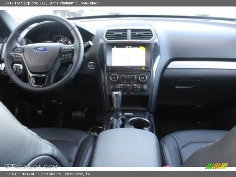White Platinum / Ebony Black 2017 Ford Explorer XLT