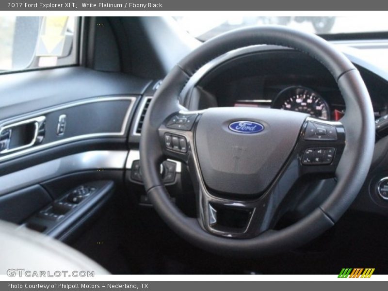 White Platinum / Ebony Black 2017 Ford Explorer XLT