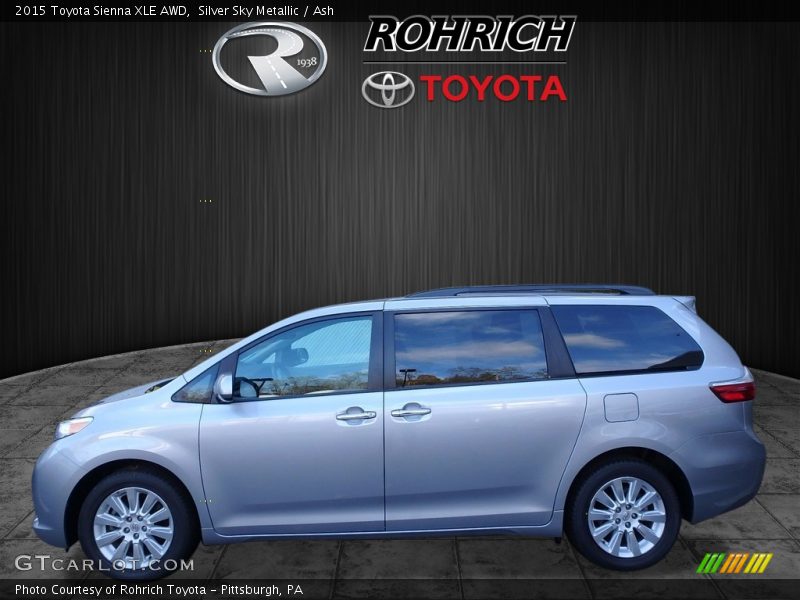 Silver Sky Metallic / Ash 2015 Toyota Sienna XLE AWD