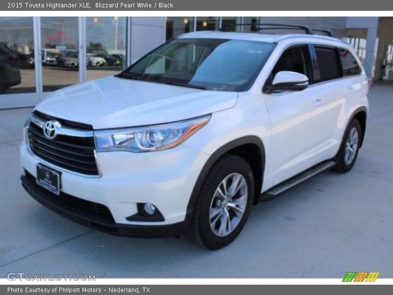 Blizzard Pearl White / Black 2015 Toyota Highlander XLE