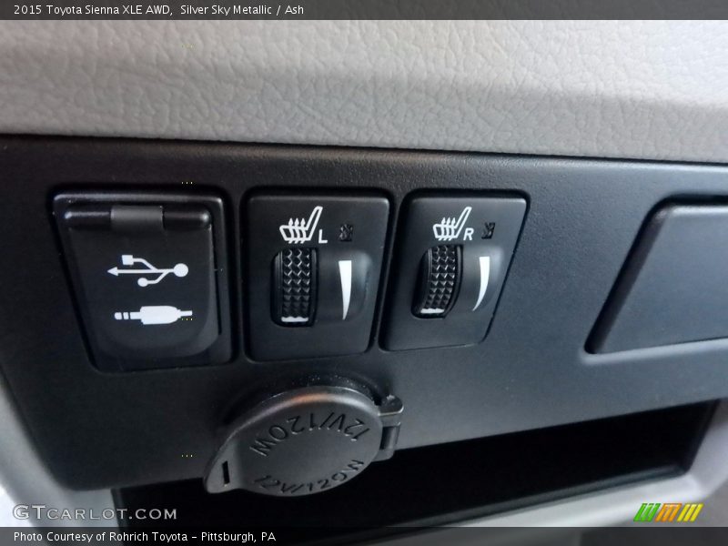 Silver Sky Metallic / Ash 2015 Toyota Sienna XLE AWD