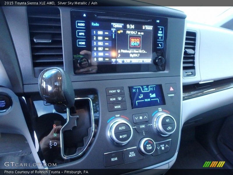 Silver Sky Metallic / Ash 2015 Toyota Sienna XLE AWD