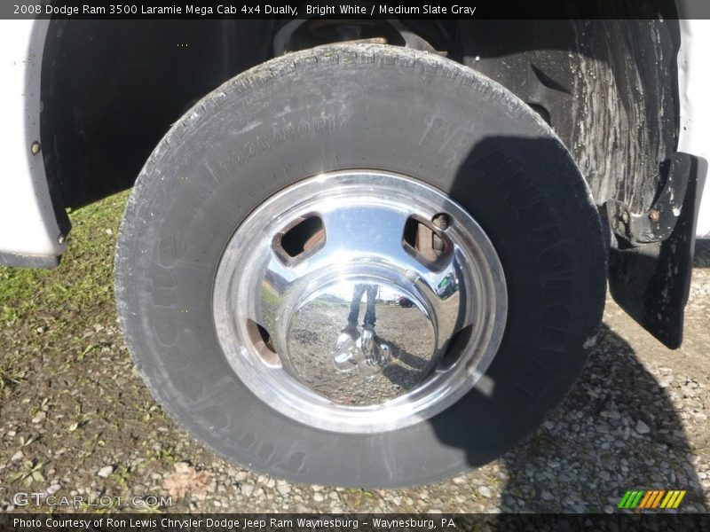 Bright White / Medium Slate Gray 2008 Dodge Ram 3500 Laramie Mega Cab 4x4 Dually