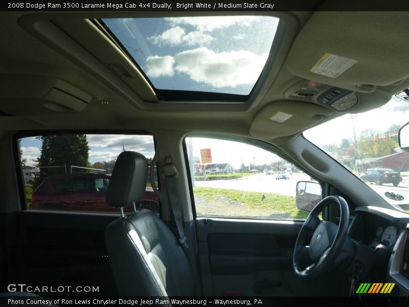 Bright White / Medium Slate Gray 2008 Dodge Ram 3500 Laramie Mega Cab 4x4 Dually