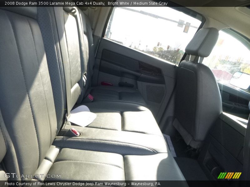 Bright White / Medium Slate Gray 2008 Dodge Ram 3500 Laramie Mega Cab 4x4 Dually