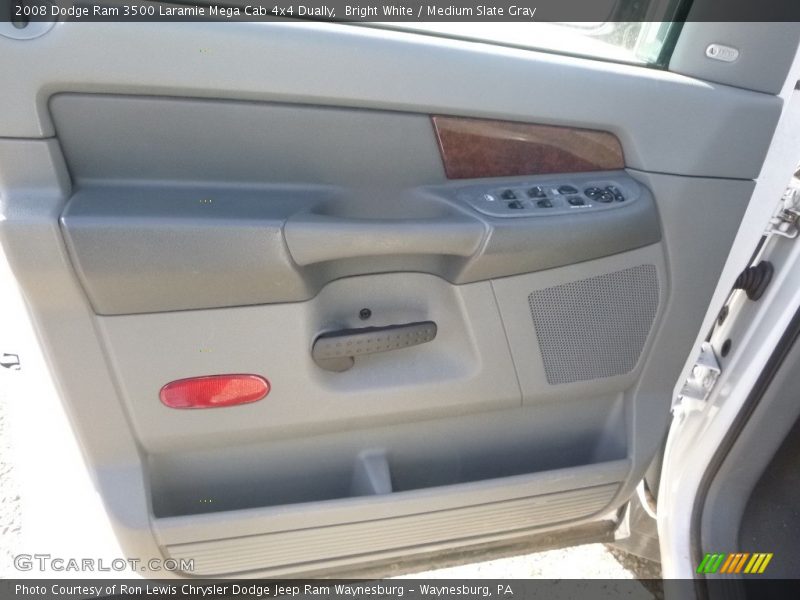 Bright White / Medium Slate Gray 2008 Dodge Ram 3500 Laramie Mega Cab 4x4 Dually