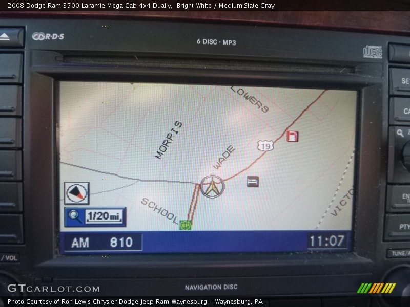 Bright White / Medium Slate Gray 2008 Dodge Ram 3500 Laramie Mega Cab 4x4 Dually