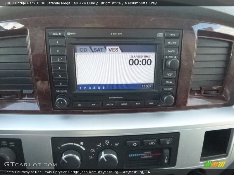 Bright White / Medium Slate Gray 2008 Dodge Ram 3500 Laramie Mega Cab 4x4 Dually
