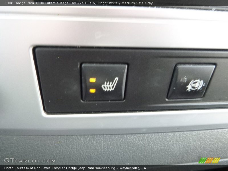 Bright White / Medium Slate Gray 2008 Dodge Ram 3500 Laramie Mega Cab 4x4 Dually