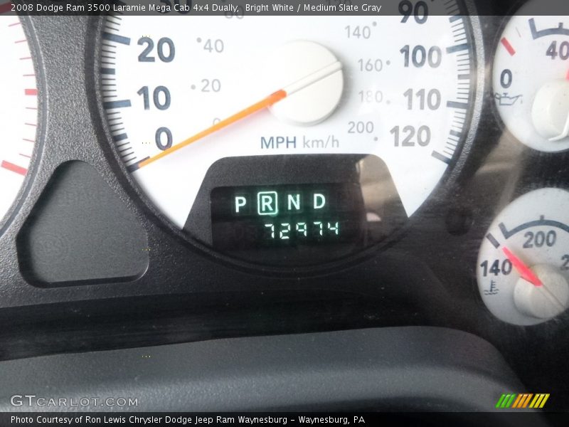 Bright White / Medium Slate Gray 2008 Dodge Ram 3500 Laramie Mega Cab 4x4 Dually