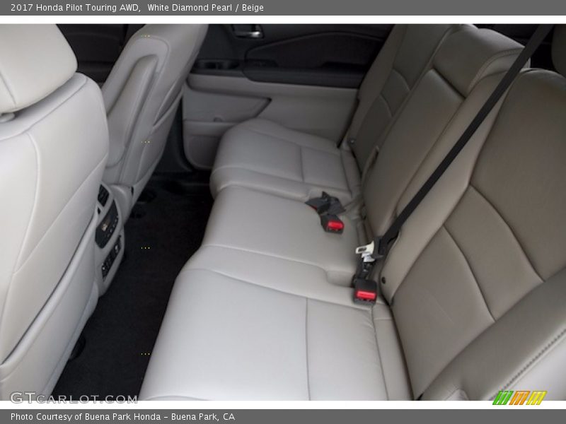 White Diamond Pearl / Beige 2017 Honda Pilot Touring AWD