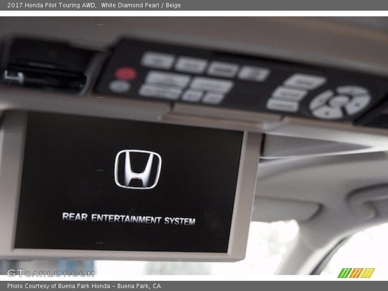 White Diamond Pearl / Beige 2017 Honda Pilot Touring AWD