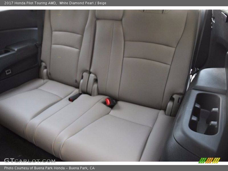 White Diamond Pearl / Beige 2017 Honda Pilot Touring AWD