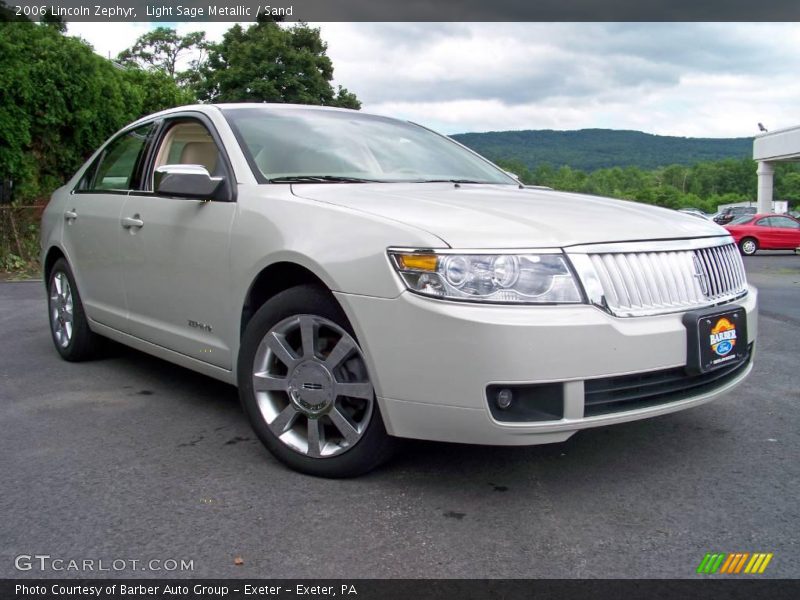 Light Sage Metallic / Sand 2006 Lincoln Zephyr