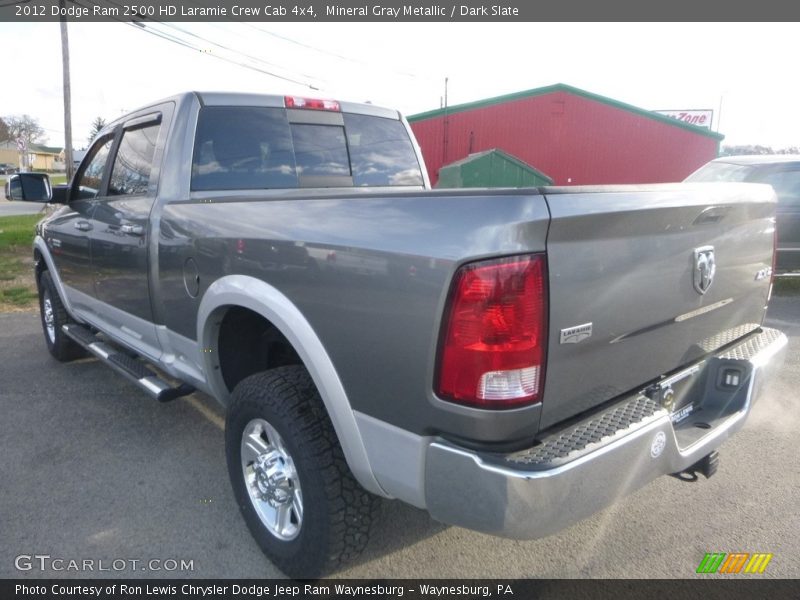 Mineral Gray Metallic / Dark Slate 2012 Dodge Ram 2500 HD Laramie Crew Cab 4x4