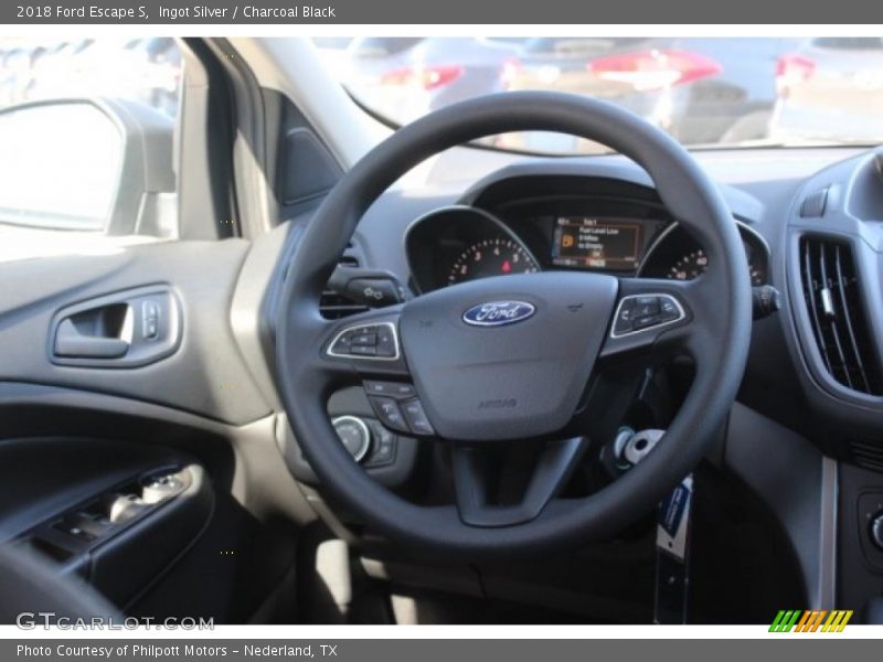 Ingot Silver / Charcoal Black 2018 Ford Escape S
