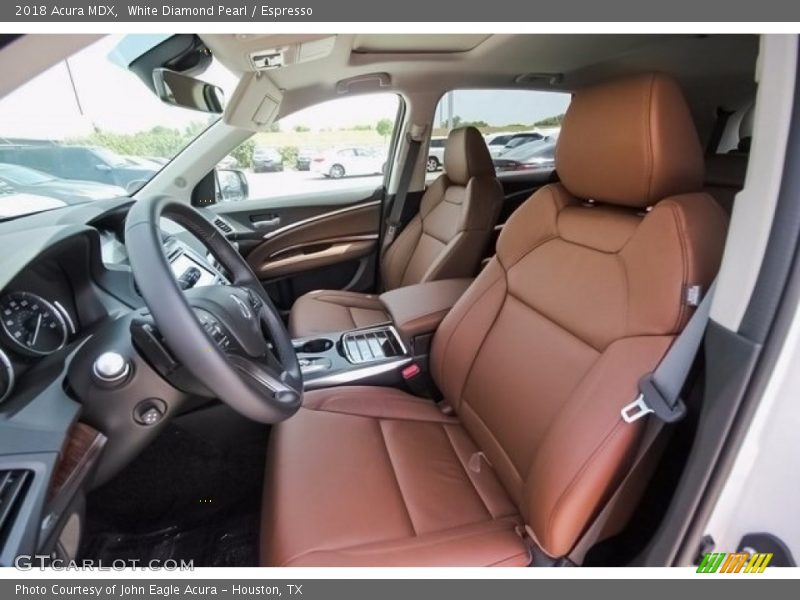 Front Seat of 2018 MDX 