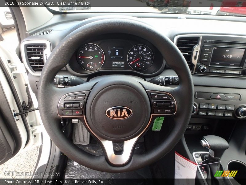 Clear White / Black 2018 Kia Sportage LX AWD