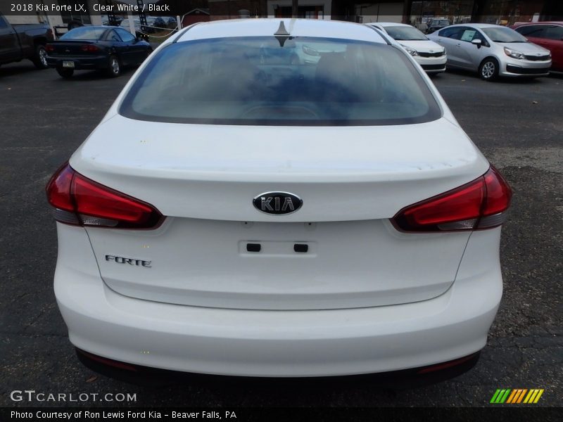 Clear White / Black 2018 Kia Forte LX