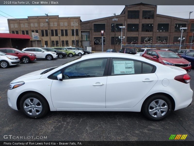 Clear White / Black 2018 Kia Forte LX