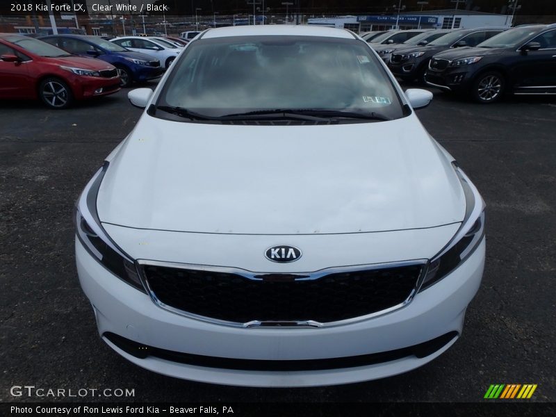 Clear White / Black 2018 Kia Forte LX