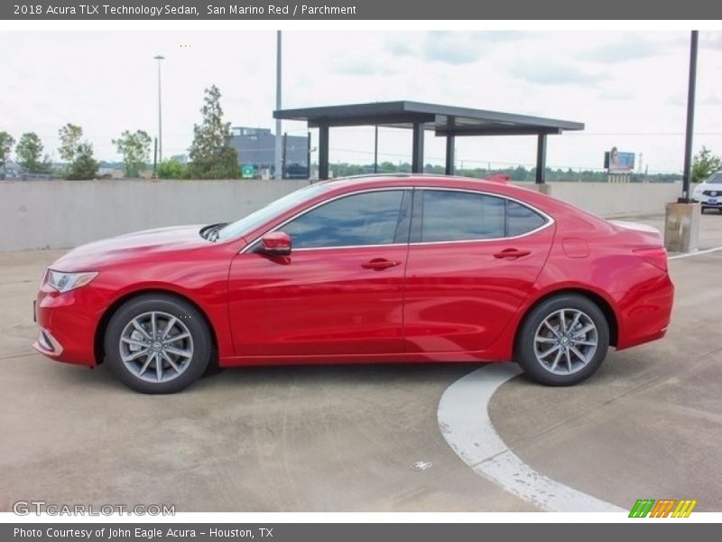 San Marino Red / Parchment 2018 Acura TLX Technology Sedan