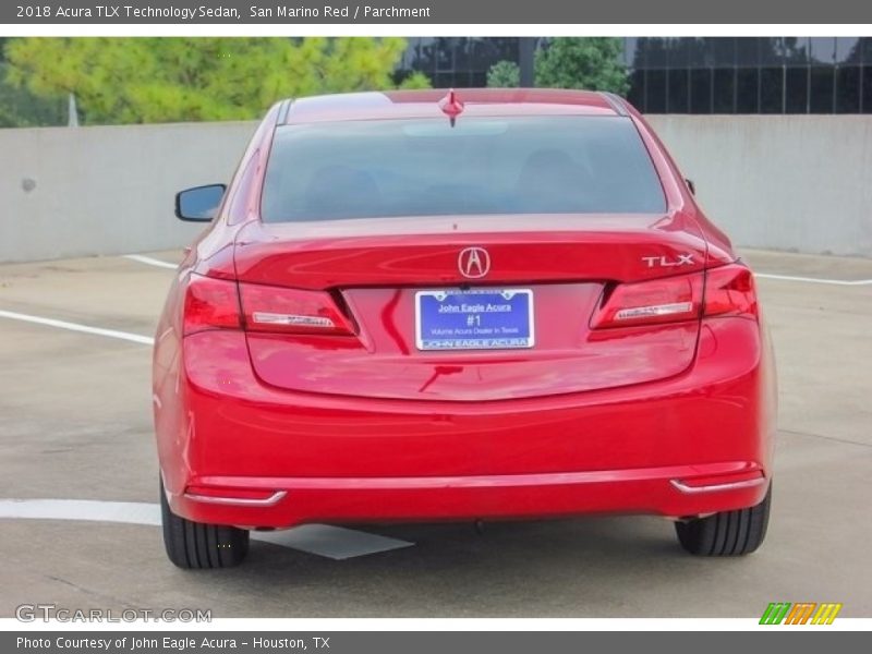 San Marino Red / Parchment 2018 Acura TLX Technology Sedan
