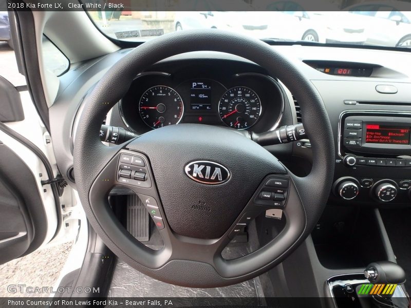 Clear White / Black 2018 Kia Forte LX