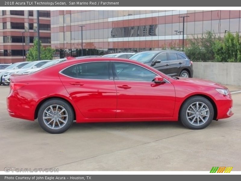 San Marino Red / Parchment 2018 Acura TLX Technology Sedan