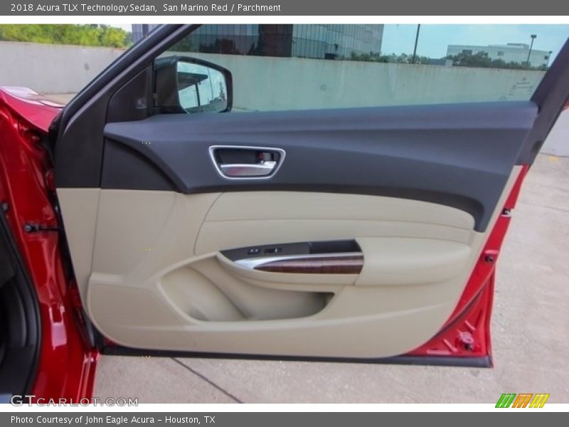 San Marino Red / Parchment 2018 Acura TLX Technology Sedan