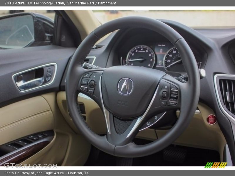 San Marino Red / Parchment 2018 Acura TLX Technology Sedan