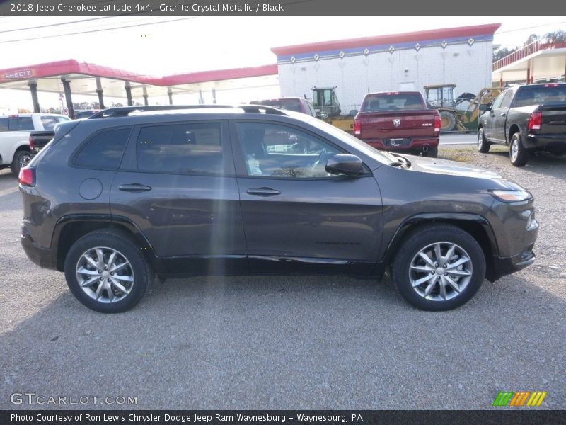 Granite Crystal Metallic / Black 2018 Jeep Cherokee Latitude 4x4