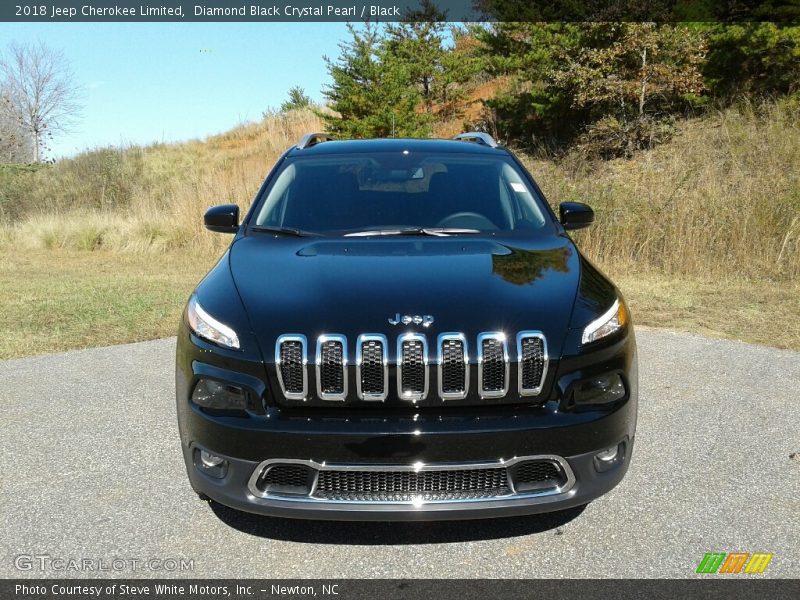 Diamond Black Crystal Pearl / Black 2018 Jeep Cherokee Limited