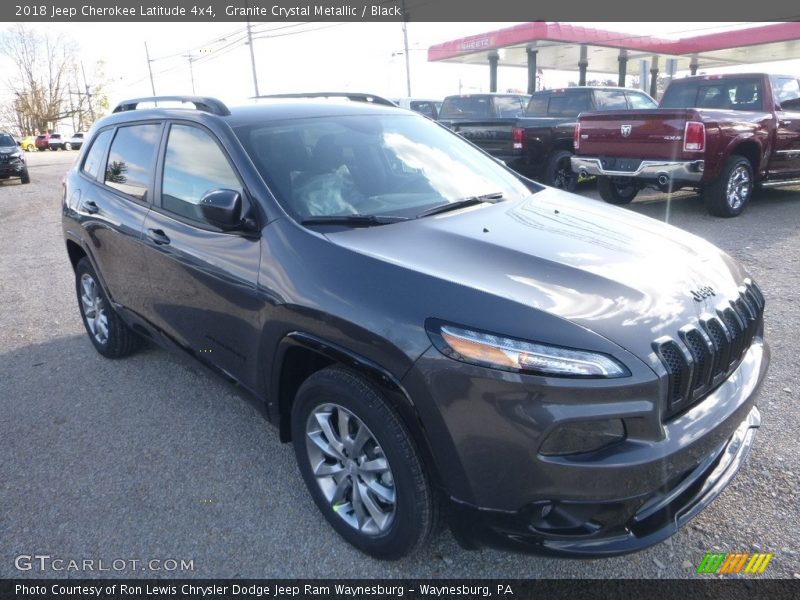 Granite Crystal Metallic / Black 2018 Jeep Cherokee Latitude 4x4