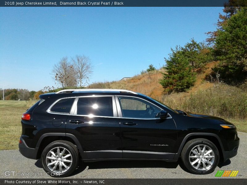 Diamond Black Crystal Pearl / Black 2018 Jeep Cherokee Limited