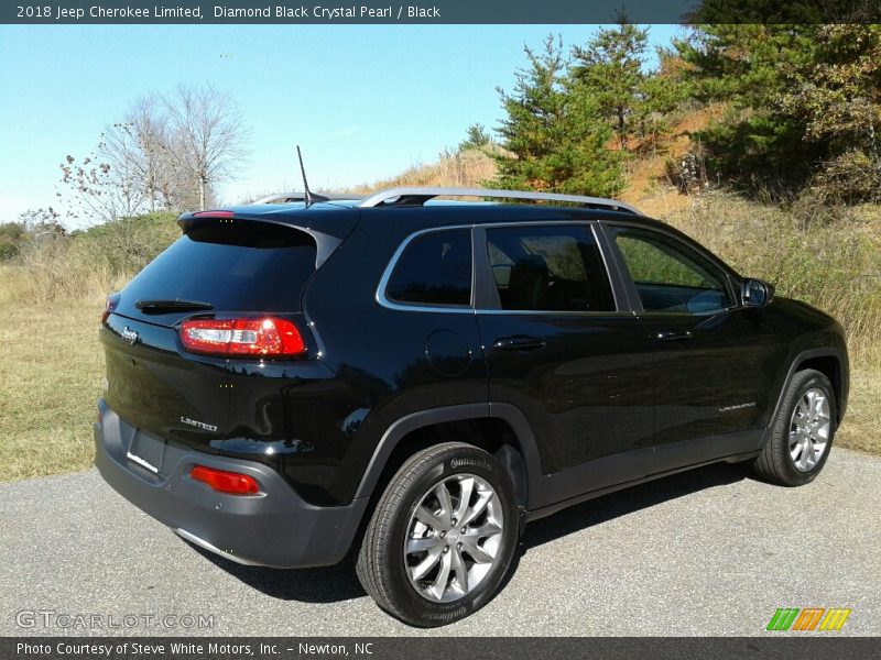 Diamond Black Crystal Pearl / Black 2018 Jeep Cherokee Limited