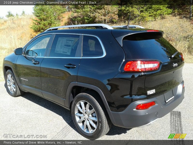 Diamond Black Crystal Pearl / Black 2018 Jeep Cherokee Limited