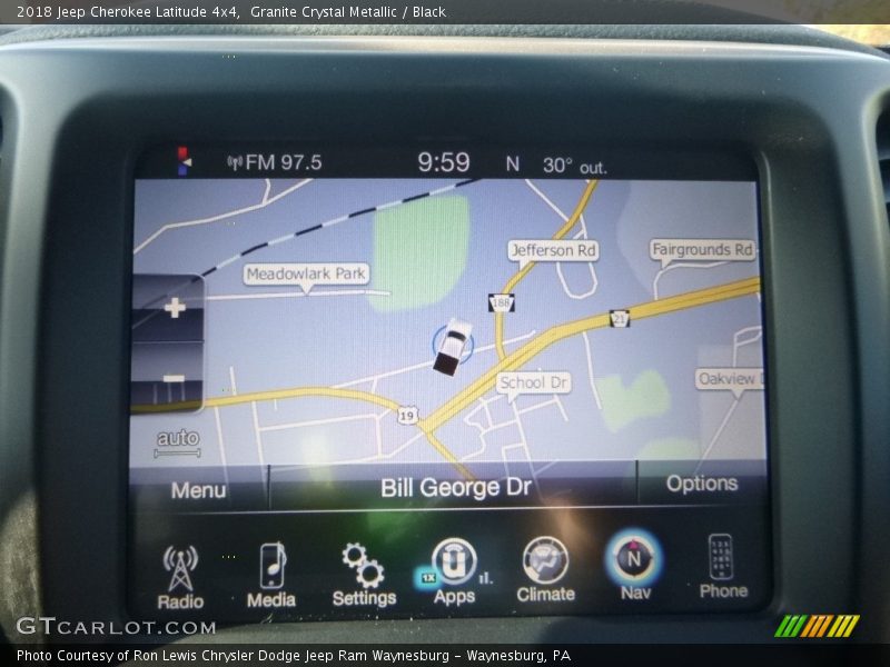 Granite Crystal Metallic / Black 2018 Jeep Cherokee Latitude 4x4