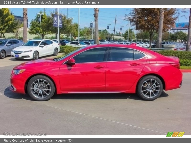 San Marino Red / Parchment 2018 Acura TLX V6 Technology Sedan
