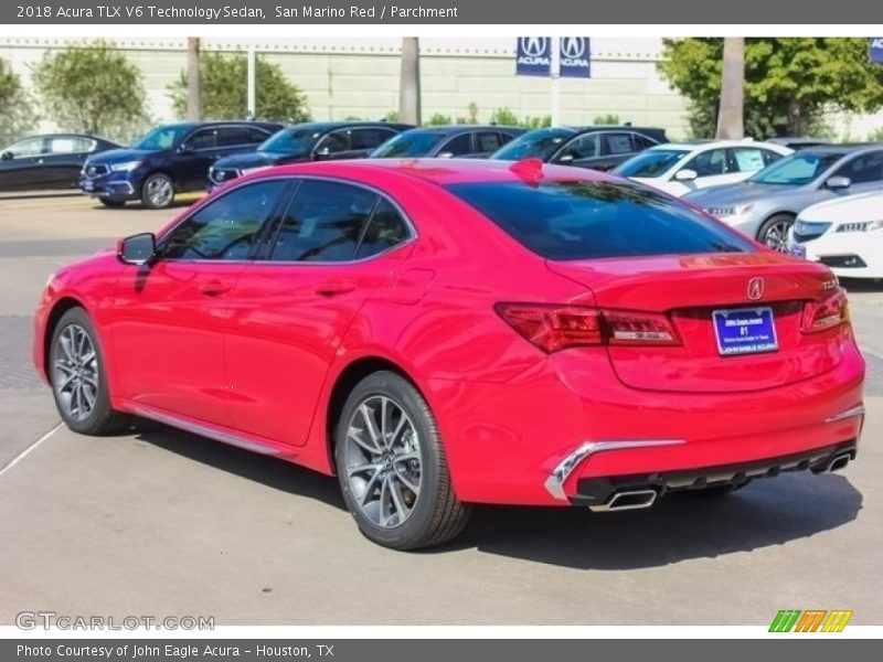 San Marino Red / Parchment 2018 Acura TLX V6 Technology Sedan