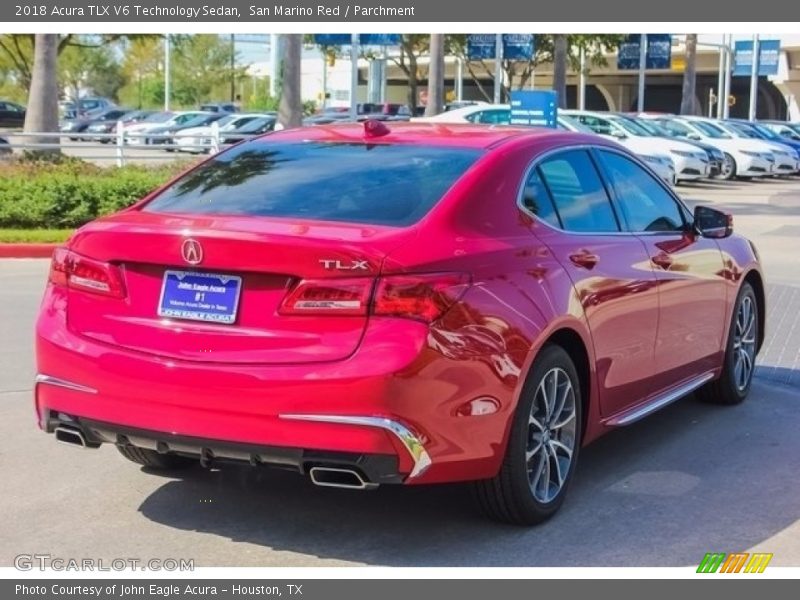 San Marino Red / Parchment 2018 Acura TLX V6 Technology Sedan