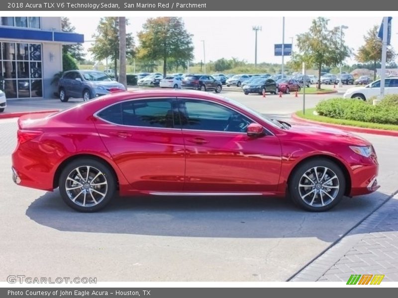 San Marino Red / Parchment 2018 Acura TLX V6 Technology Sedan