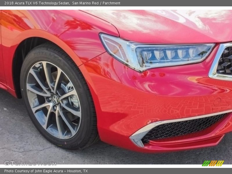 San Marino Red / Parchment 2018 Acura TLX V6 Technology Sedan
