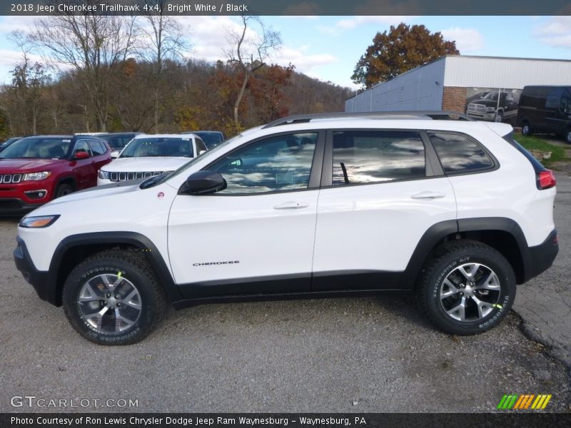 Bright White / Black 2018 Jeep Cherokee Trailhawk 4x4