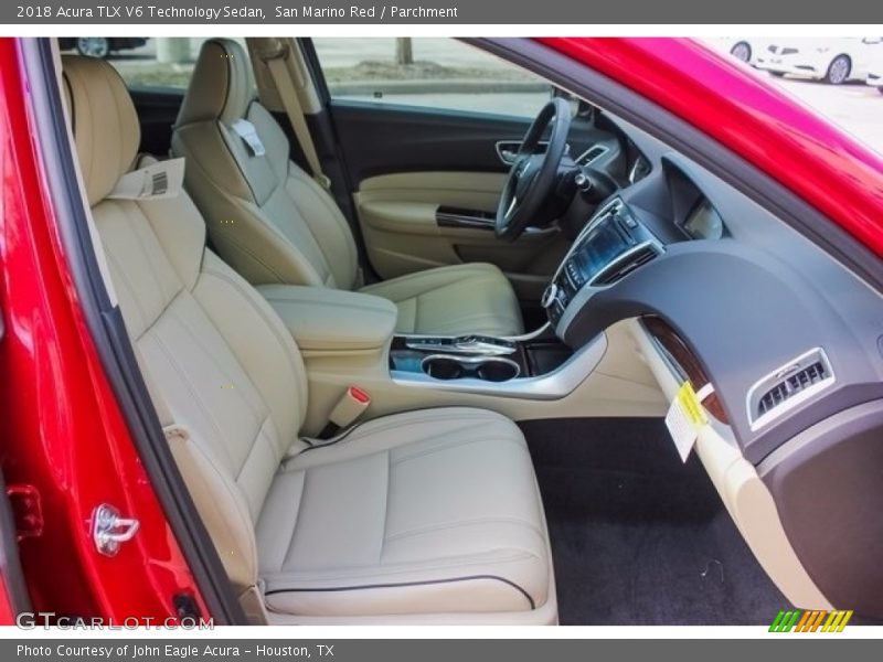 San Marino Red / Parchment 2018 Acura TLX V6 Technology Sedan
