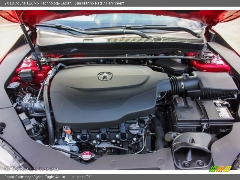 San Marino Red / Parchment 2018 Acura TLX V6 Technology Sedan